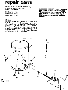 Replacement Parts Diagram and Parts List for 153317340  Kenmore Water Heater