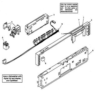 Fascia Panel Diagram and Parts List for SHX99B05UC 14 Bosch Dishwasher