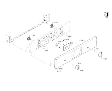 Control Panel Diagram and Parts List for HBN5451UC 01 Bosch Wall Oven