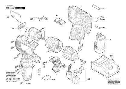 Part Location Diagram of 16072335HJ Bosch Tool ELECTRONIC MODULE