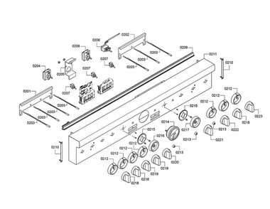 Control Panels/Knobs Diagram and Parts List for PRD48JDSGU 08 Thermador Range