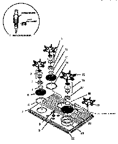 Section 8 Diagram and Parts List for GG3002  Thermador Cooktop