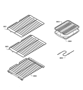 Shelfs Diagram and Parts List for HBL8450UC 11 Bosch Wall Oven