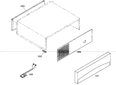 Top Grille Diagram and Parts List for KBUIT4265E 01 Thermador Refrigerator