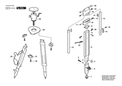 Part Location Diagram of 2610A09450 Bosch ELAZT ELEVATOR ASSEMBLY NEW