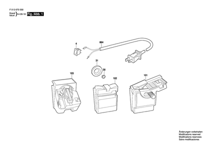 Diagram Diagram and Parts List for 6700 F 013 670 000 Bosch Bench Grinder