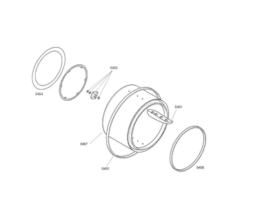 Drum Diagram and Parts List for WTE86300US 02 Bosch Dryer