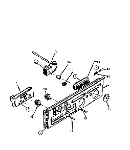Rear Control Panel Assembly Diagram and Parts List for CT227  Thermador Wall Oven