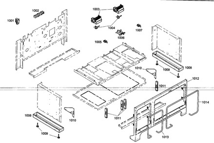Mounting Assy Diagram and Parts List for PRD484ECG02  Thermador Range