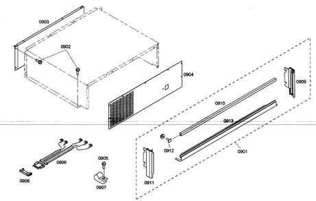 Top Grille Diagram and Parts List for KBURT3675E01  Thermador Refrigerator