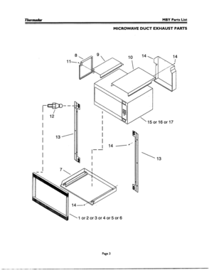 02 - MICROWAVE DUCT EXHAUST Diagram and Parts List for MT30B  Bosch Microwave