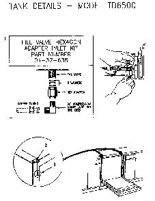 Adapter Kit Diagram and Parts List for TD6500  Thermador Dishwasher