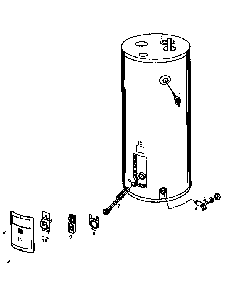 52 Gallon Model Diagram and Parts List for 153313530  Kenmore Water Heater