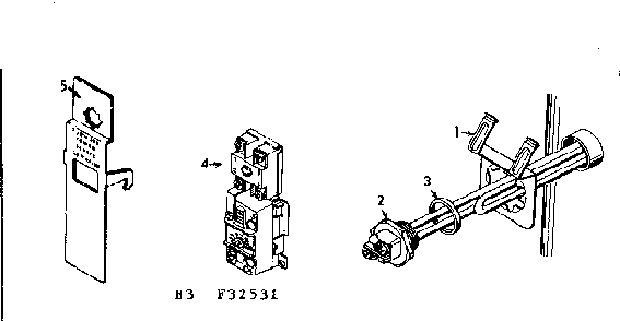 Functional Replacement Parts Diagram and Parts List for 15332531  Kenmore Water Heater