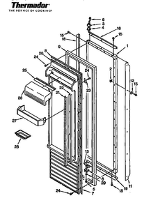 Series 05 Tss48qb Only Diagram and Parts List for TSS42QBW  Thermador Refrigerator