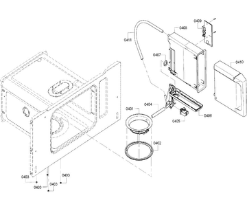 Steamer Diagram and Parts List for HSLP451UC 01 Bosch Wall Oven