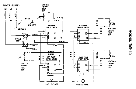 Section 3 Diagram and Parts List for THM30S  Thermador Cooktop