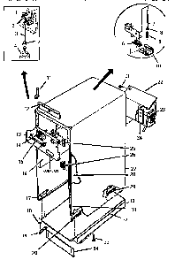 Main Body Diagram and Parts List for TMC28S  Thermador Trash Compactor