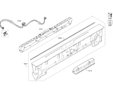 Part Location Diagram of 00770214 Bosch PANEL-FACIA