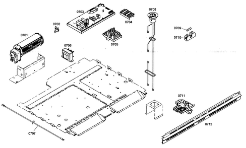 Control Assy Diagram and Parts List for MEMW301ES01  Thermador Microwave