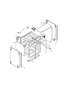 Tank Assembly Diagram and Parts List for SHI6806UC 06 Bosch Dishwasher