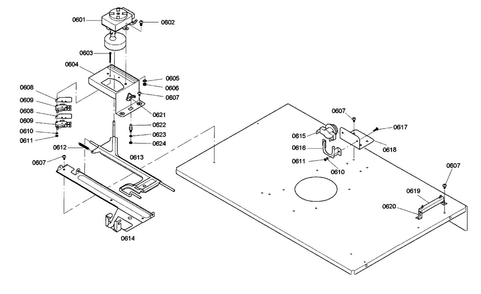Internal Panel-lower Diagram and Parts List for HBL755AUC 02 Bosch Wall Oven