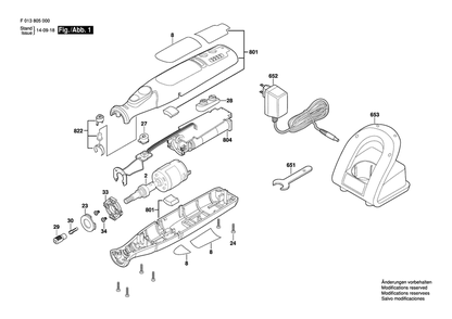 Diagram Diagram and Parts List for 8050 F 013 805 000 Bosch Router