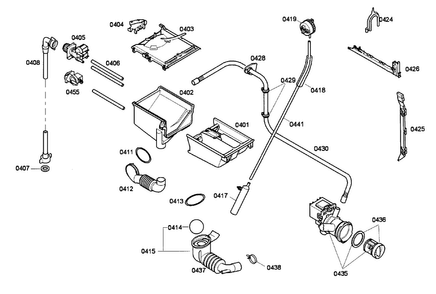 Valve Assy Diagram and Parts List for WFL2090UC 22 Bosch Washer