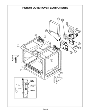 08 - OUTER OVEN Diagram and Parts List for PGR304ZS  Bosch Range