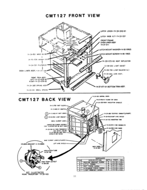 12 - CMT-127 FRONT & BACK VIEWS Diagram and Parts List for CMT-127  Bosch 
