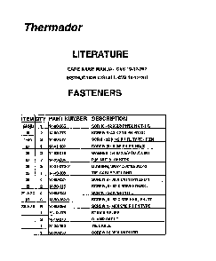 Section 1 Diagram and Parts List for CVS36RW  Thermador Range Hood