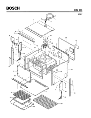 01 - BODY Diagram and Parts List for HBL635  Bosch Range