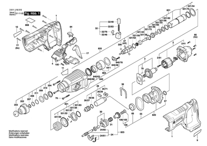 Part Location Diagram of 1614601012 Bosch Tool RETAINING RING