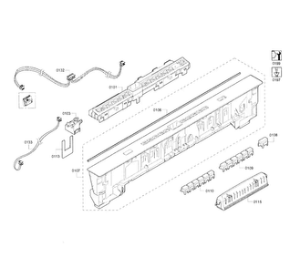 Control Panel Diagram and Parts List for SHP65T55UC 02 Bosch Dishwasher