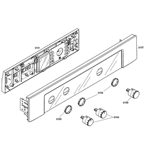 Control Panel Diagram and Parts List for HBL3560UC 03 Bosch Wall Oven