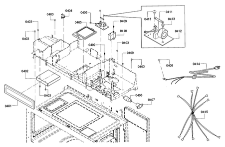 Vent Diagram and Parts List for HMV3062U 01 Bosch Microwave