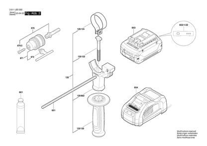 Part Location Diagram of 2607225931 Bosch Charger J Gal 1880 Cv 100/14,4-18v