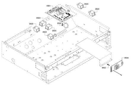 Pcb's Assy Diagram and Parts List for PRD366GHU 14 Thermador Range