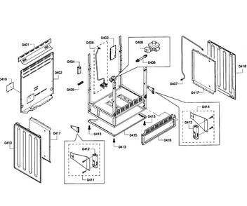 Cabinet Assy Diagram and Parts List for HGS7052UC 06 Bosch Range