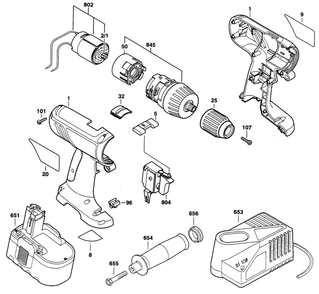 Part Location Diagram of 2610991210 Bosch Tool 1/2 KEYLESS CHUCK