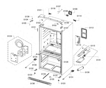 Main Asy Diagram and Parts List for B26FT70SNS 07 Bosch Refrigerator