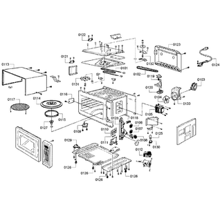 Cabinet Parts Diagram and Parts List for HMB8020 01 Bosch Microwave