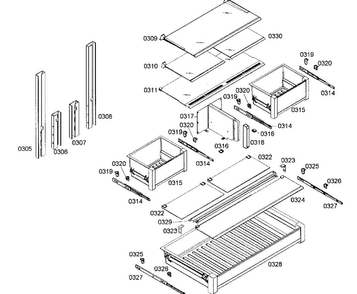 Drawers 1 Diagram and Parts List for B36IT70NNP 08 Bosch Refrigerator