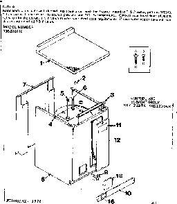 Non-functional Replacement Parts Diagram and Parts List for 153310110  Kenmore Water Heater