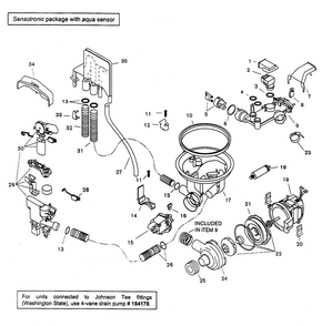 Component Assy Diagram and Parts List for SHU53E02UC 14 Bosch Dishwasher