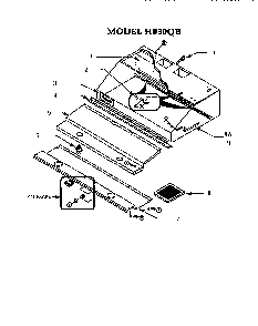 Canopy Parts Diagram and Parts List for HB30QB  Thermador Range Hood