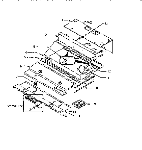 Rough- In Plate Diagram and Parts List for H48HQS  Thermador Range Hood