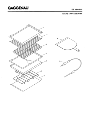 06 - RACKS & ACCESSORIES Diagram and Parts List for EB194-610  Bosch Range