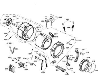 Drum Assy Diagram and Parts List for WFMC5301UC 07 Bosch Washer