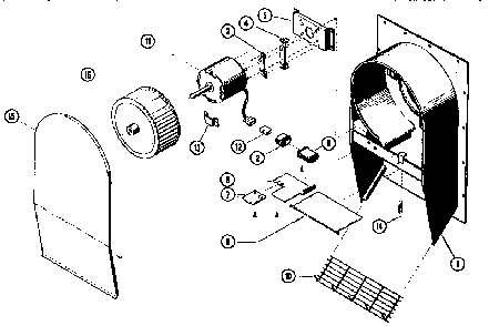 Cv336 Fan Assembly Diagram and Parts List for CV136  Thermador Cooktop